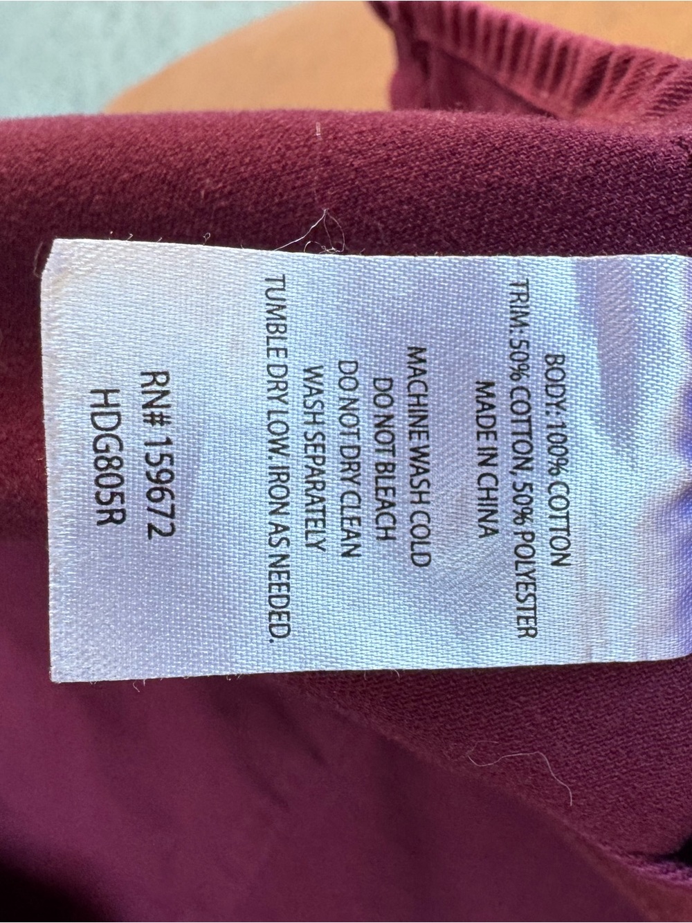 Hudson Durable Goods Maroon Work Apron Cross Back Barista Cafe Utility - Picture 5 of 8